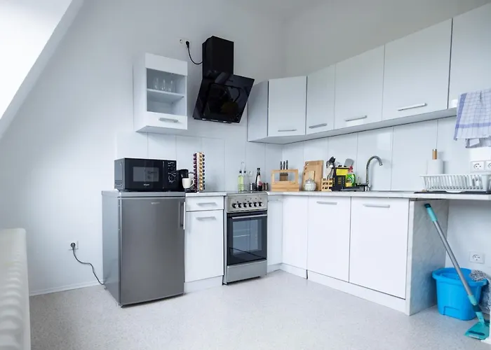 Daire Business Design-apartment - 55qm, Kueche & Arbeitsplatz - By Lott Living Duisburg