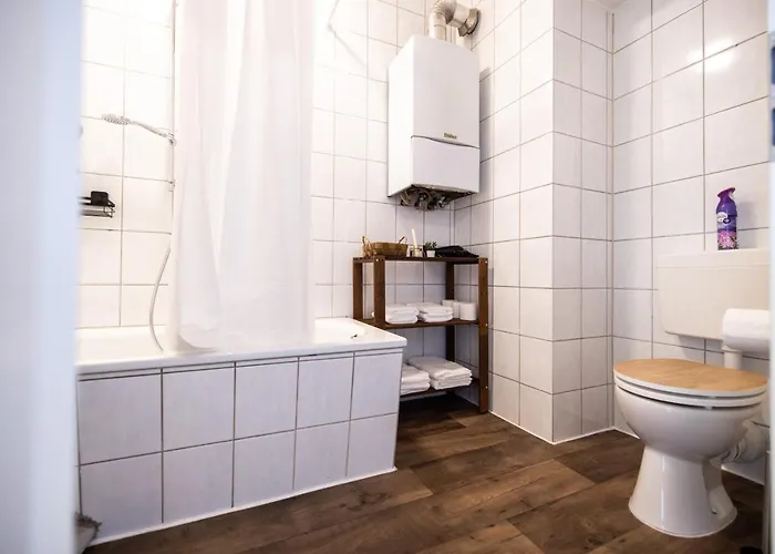 Business Design-apartment - 55qm, Kueche & Arbeitsplatz - By Lott Living 아파트 뒤스부르크