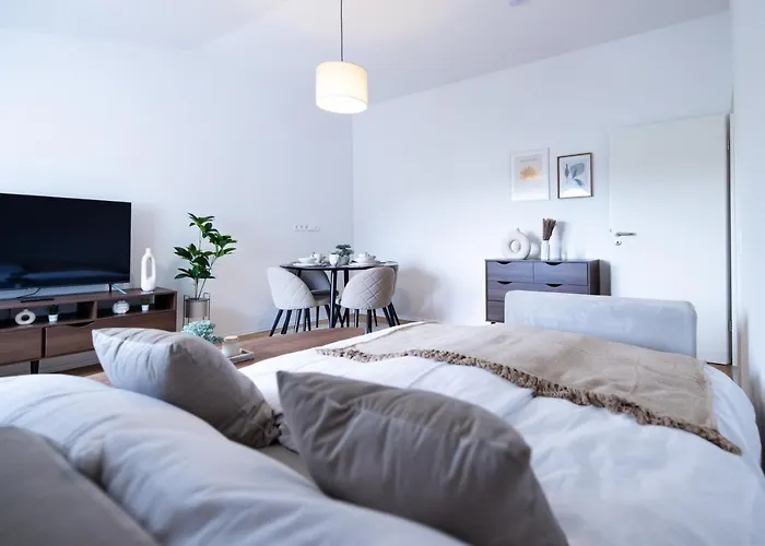 Business Design-apartment - 55qm, Kueche & Arbeitsplatz - By Lott Living 아파트 *