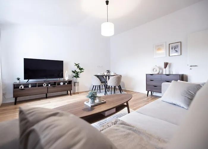 Business Design-apartment - 55qm, Kueche & Arbeitsplatz - By Lott Living 아파트 뒤스부르크