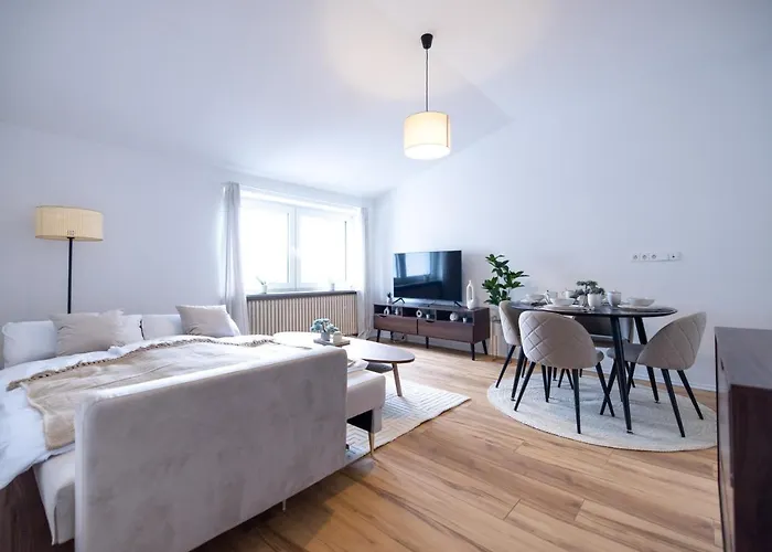 アパート Business Design-apartment - 55qm, Kueche & Arbeitsplatz - By Lott Living ドゥイスブルグ